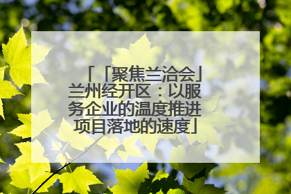 「聚焦兰洽会」兰州经开区：以服务企业的温度推进项目落地的速度