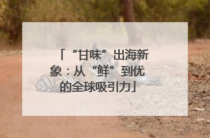 “甘味”出海新象：从“鲜”到优的全球吸引力