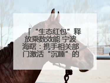 “生态红包”释放乘数效能 宁波海曙：携手相关部门激活“沉睡”的公益损害赔偿金