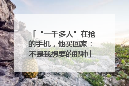 “一千多人”在抢的手机，他买回家：不是我想要的那种