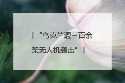 “乌克兰遭三百余架无人机袭击”