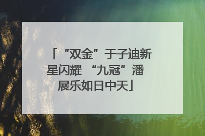 “双金”于子迪新星闪耀 “九冠”潘展乐如日中天