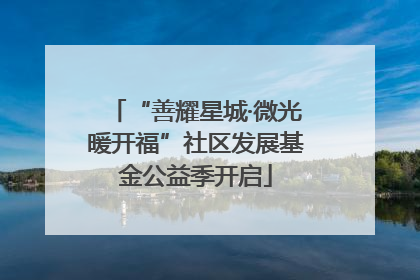 “善耀星城·微光暖开福”社区发展基金公益季开启