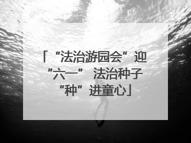 “法治游园会”迎“六一” 法治种子“种”进童心