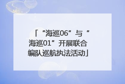 “海巡06”与“海巡01”开展联合编队巡航执法活动