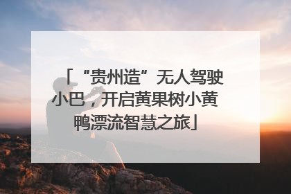 “贵州造”无人驾驶小巴，开启黄果树小黄鸭漂流智慧之旅