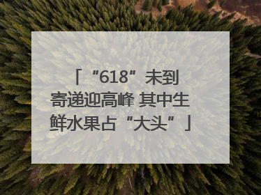 “618”未到 寄递迎高峰 其中生鲜水果占“大头”