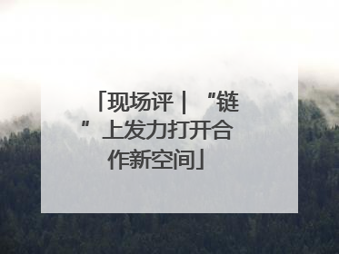 现场评｜“链”上发力打开合作新空间