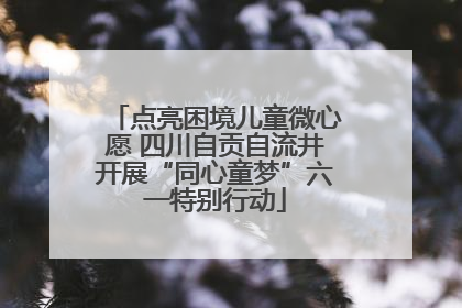 点亮困境儿童微心愿 四川自贡自流井开展“同心童梦”六一特别行动