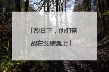 烈日下，他们奋战在戈壁滩上
