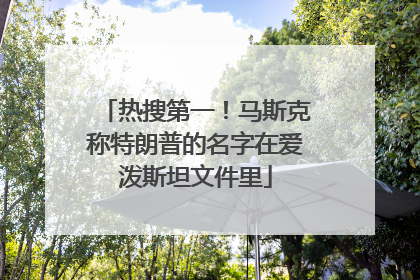 热搜第一！马斯克称特朗普的名字在爱泼斯坦文件里