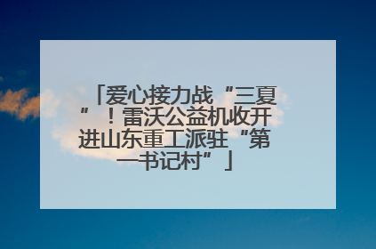 爱心接力战“三夏”！雷沃公益机收开进山东重工派驻“第一书记村”