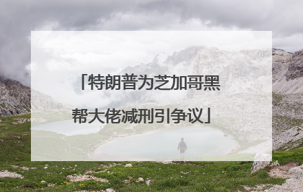 特朗普为芝加哥黑帮大佬减刑引争议