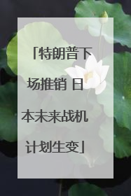 特朗普下场推销 日本未来战机计划生变