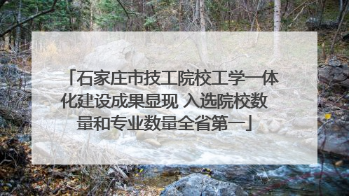 石家庄市技工院校工学一体化建设成果显现 入选院校数量和专业数量全省第一
