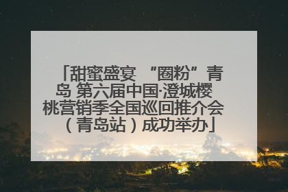 甜蜜盛宴 “圈粉”青岛 第六届中国·澄城樱桃营销季全国巡回推介会（青岛站）成功举办