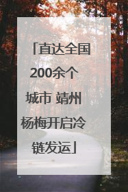 直达全国200余个城市 靖州杨梅开启冷链发运