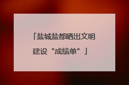 盐城盐都晒出文明建设“成绩单”