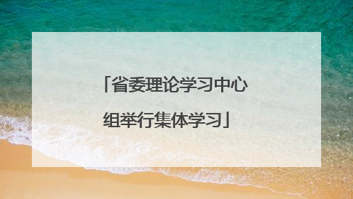 省委理论学习中心组举行集体学习