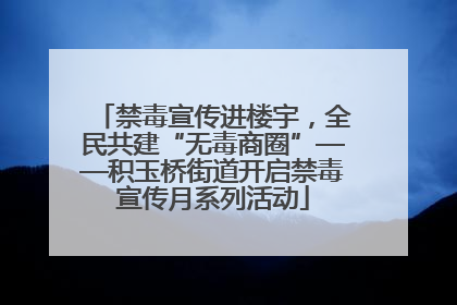 禁毒宣传进楼宇，全民共建“无毒商圈”——积玉桥街道开启禁毒宣传月系列活动