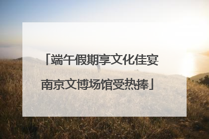 端午假期享文化佳宴 南京文博场馆受热捧