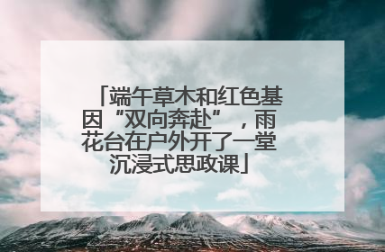 端午草木和红色基因“双向奔赴”，雨花台在户外开了一堂沉浸式思政课