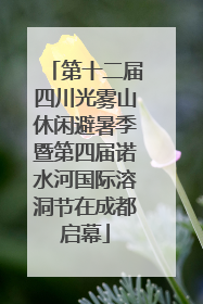 第十二届四川光雾山休闲避暑季暨第四届诺水河国际溶洞节在成都启幕
