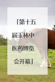 第十五届玉林中医药博览会开幕