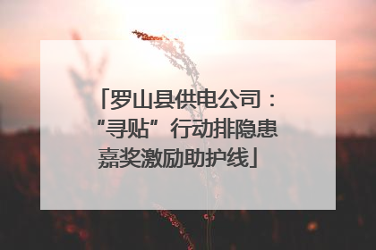罗山县供电公司：“寻贴”行动排隐患 嘉奖激励助护线