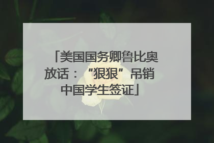美国国务卿鲁比奥放话：“狠狠”吊销中国学生签证