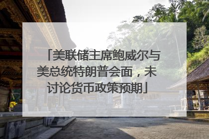 美联储主席鲍威尔与美总统特朗普会面，未讨论货币政策预期