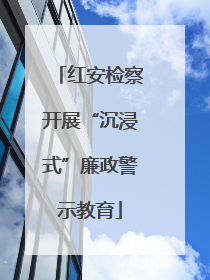 红安检察开展“沉浸式”廉政警示教育
