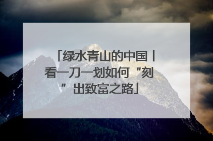 绿水青山的中国丨看一刀一划如何“刻”出致富之路