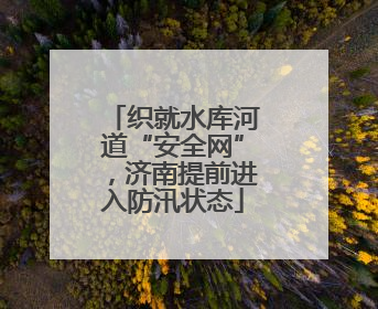 织就水库河道“安全网”，济南提前进入防汛状态