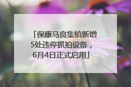 保康马良集镇新增5处违停抓拍设备，6月4日正式启用