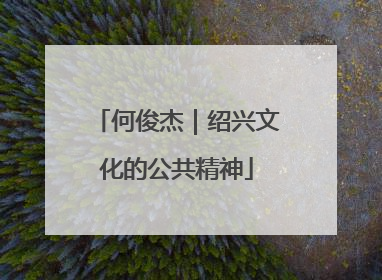 何俊杰｜绍兴文化的公共精神