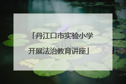 丹江口市实验小学开展法治教育讲座