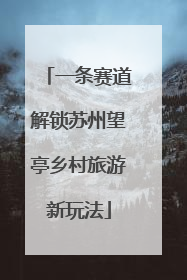 一条赛道解锁苏州望亭乡村旅游新玩法