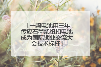 一颗电池用三年，传应石墨烯纽扣电池成为国际锁业交流大会技术标杆