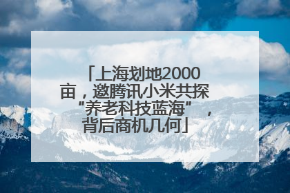 上海划地2000亩，邀腾讯小米共探“养老科技蓝海”，背后商机几何