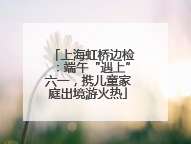 上海虹桥边检：端午“遇上”六一，携儿童家庭出境游火热