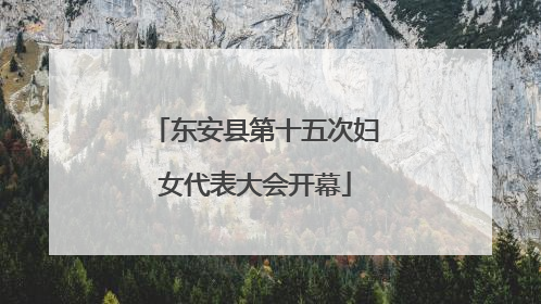 东安县第十五次妇女代表大会开幕