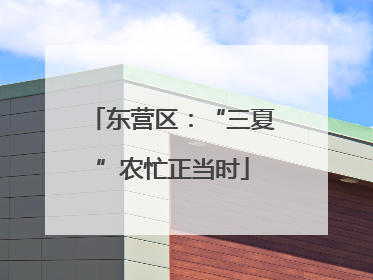 东营区：“三夏”农忙正当时
