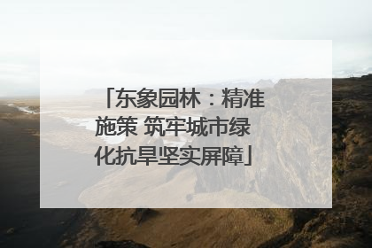 东象园林：精准施策 筑牢城市绿化抗旱坚实屏障
