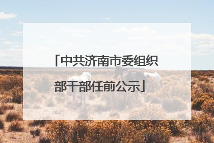 中共济南市委组织部干部任前公示