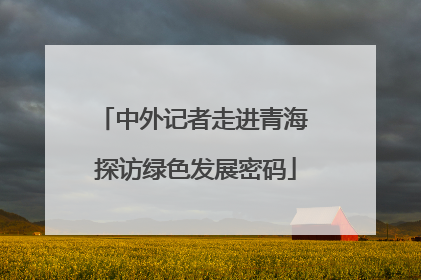 中外记者走进青海 探访绿色发展密码