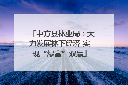 中方县林业局：大力发展林下经济 实现“绿富”双赢