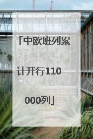中欧班列累计开行110000列
