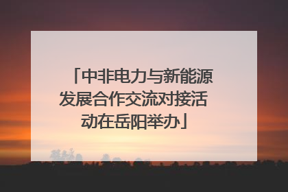 中非电力与新能源发展合作交流对接活动在岳阳举办