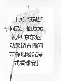 买“苏超”同款、抽万元礼包 京东运动采销直播间带你现场沉浸式看球赛